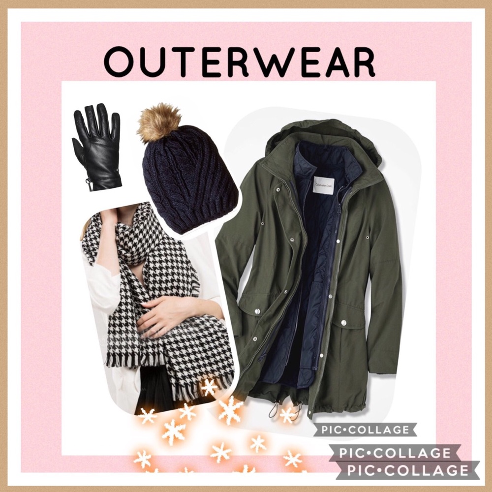 Coats, Jackets, scarves, hats, mittens, gloves